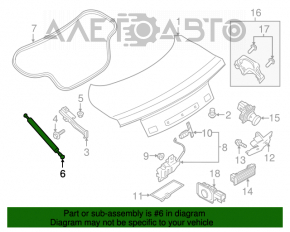 Amortizor capac portbagaj dreapta Ford Mustang mk6 15- tip-1