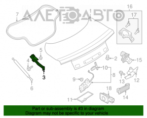 Петля крышки багажника правая Ford Mustang mk6 15- купе