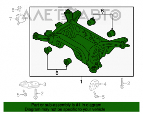 Подрамник задний Ford Mustang mk6 15- АКПП порваны 4 С\Б