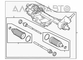 Рейка рулевая Ford Mustang mk6 15- электро