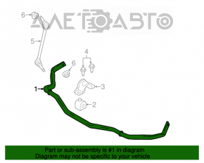 Stabilizatorul frontal Ford Mustang mk6 15-32mm