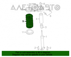 Arcul spate stânga Ford Mustang mk6 15- rigiditatea albastră