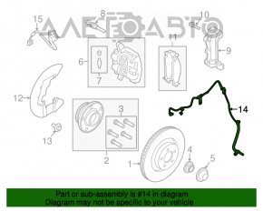 Senzorul ABS din partea dreapta față pentru Ford Mustang mk6 15-