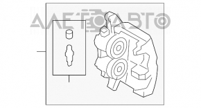 Suportul frontal stânga Ford Mustang mk6 15- cu 2 pistoane, vopsit.