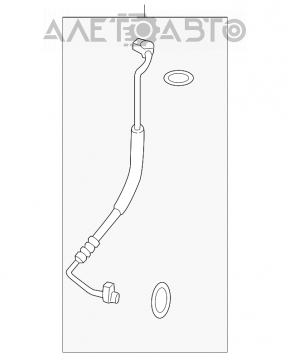 Furtunul de aer condiționat de la condensatorul Ford Fusion mk5 13-20 2.5