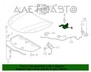 Петля капота левая Toyota Avalon 13-18