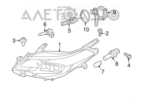 Фара передняя правая Toyota Avalon 13-15 в сборе ксенон