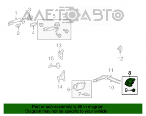 Blocare ușă spate dreapta Toyota Camry v70 18-