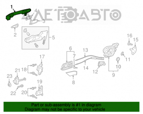 Mânerul ușii exterioare din față dreapta Toyota Camry v70 18-