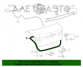 Garnitura capacului portbagajului Toyota Avalon 13-18