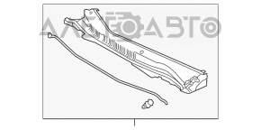 Решетка дворников пластик Toyota Avalon 13-18 слом креп