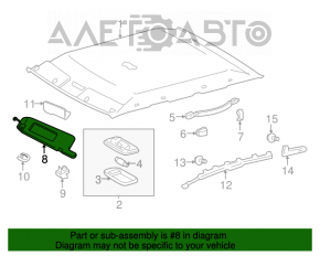 Козырек правый Toyota Camry v30 2.4 серый