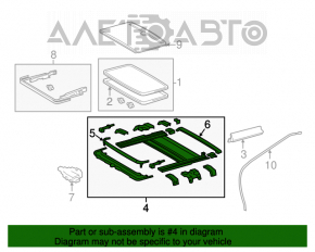 Mecanismul capacului portbagajului Toyota Camry v55 15-17 SUA