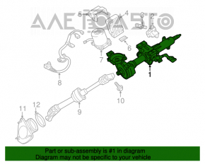 Рулевая колонка с ЭУР Toyota Camry v50 12-14 hybrid usa