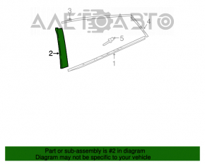 Panoul lateral spate stânga al ușii Toyota Prius 50 16- are prinderea ruptă