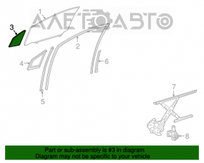 Стекло двери треугольник переднее левое Toyota Prius 50 16-