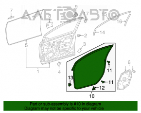 Garnitura ușii din spate stânga Toyota Prius 50 16-