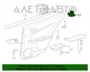 Controlul geamului electric din spate dreapta Toyota Prius 50 16-