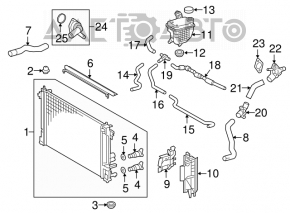 Radiator de răcire apă Lexus UX250h 19-20 nou, neoriginal.