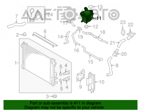 Rezervorul de expansiune al sistemului de răcire Toyota Prius 50 16- cu capac