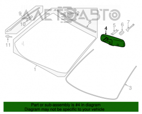 Oglindă interioară pentru Toyota Highlander 14-19 cu display.