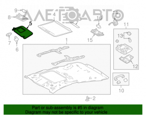 Capota dreapta Toyota Prius 50 16- bej, pentru curățare chimică.