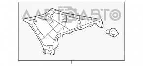 Capac spate stânga superioară Toyota Prius 50 16- neagră, zgârietură