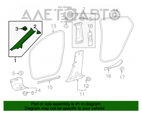 Capacul amortizorului frontal stânga Toyota Prius 50 16- bej