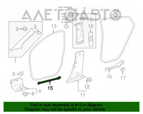 Capac prag fata stanga Toyota Prius 50 16- negru