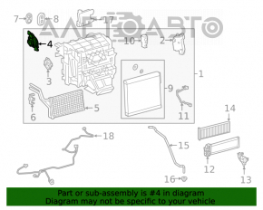 Actuator motor pentru acționarea sistemului de încălzire și aer condiționat al Toyota Prius 50 16-