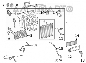 Actuator motor pentru acționarea încălzitorului și a aerului condiționat, dreapta, pentru Toyota Rav4 19-