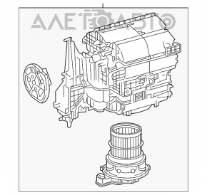 Corpul ventilatorului gol, partea dreaptă Lexus UX200 UX250h 19-