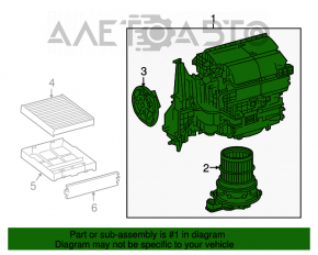 Corpul ventilatorului gol, partea dreaptă Lexus UX200 UX250h 19-