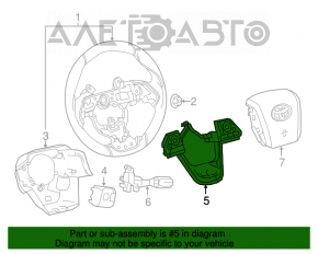 Butonul de control de pe volanul Toyota Prius 50 16 - inserții albe, ciobit.