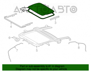 Стекло люка Toyota Prius 50 16-