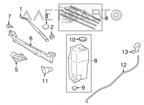 Motorul spălătorului de parbriz Toyota Camry v70 18-