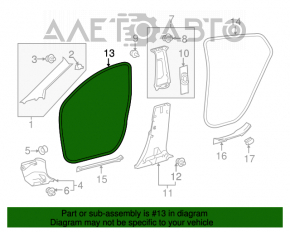 Уплотнитель дверного проема передний левый Toyota Prius 50 16-
