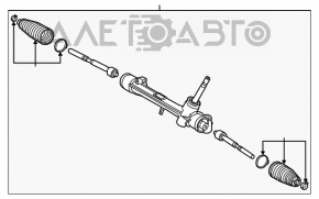 Рейка рулевая Toyota Prius 50 16- R17, R18