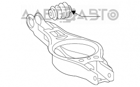 Рычаг нижний под пружину задний правый Toyota Prius 50 16- ржавый, сайлент под замену