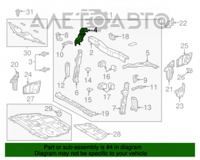 Bara dreapta a televizorului Toyota Prius V 12-17, nou, original OEM.