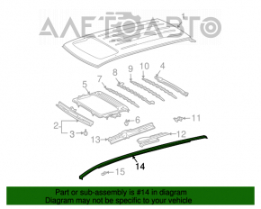 Capota stângă a acoperișului Toyota Sienna 04-10