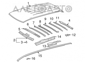 Capota dreapta a acoperisului Toyota Sienna 04-10