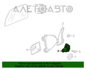 Motorul geamului electric din față stânga pentru VW Beetle 12-19