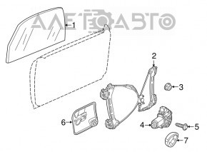 Motorul geamului electric din față stânga pentru VW Beetle 12-19