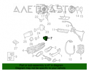 Capac mâner exterior dreapta față VW Beetle 12-19 fără cheie nou original OEM