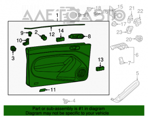 Capacul ușii, cartela din față dreapta VW Beetle 12-19