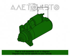 Стартер VW Passat b8 16-19 USA 1.8T, 2.0T