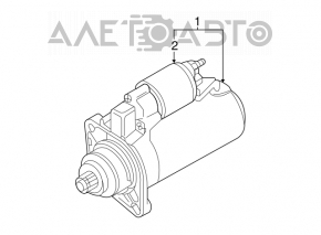 Стартер VW Passat b8 16-19 USA 1.8T, 2.0T