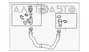 Furtunul de răcire inferior VW Passat b7 12-15 SUA 1.8T