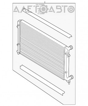 Radiator de răcire apă VW Jetta 11-15 SUA 2.0 2.5 automat nou aftermarket